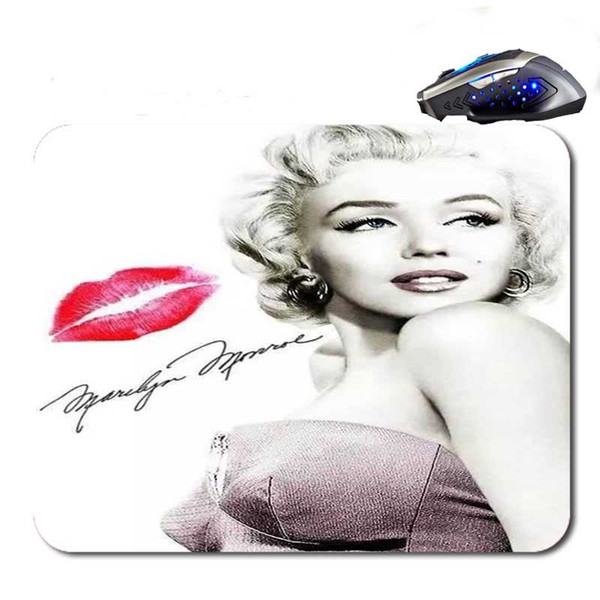 Marilyn Monroe Free Shipping 18*22cm/25*20*cm/25*29cm Rectangular Non-slip Rubber Mouse Pad Computer Gaming Mouse Pad