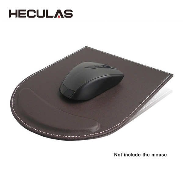 HECULAS Mouse Pad Artificial Leather Wrist Rest Office Mousepad for Business Home Desk Mouse Use Pad