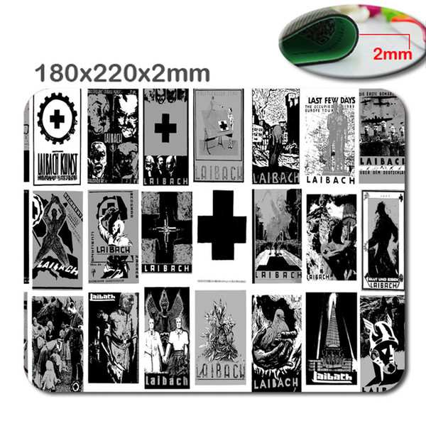 180*220*2mm &290*250*2mm Non-slip durable Laibach, Covers, Graphics, Pictures, Names Silicone Optical Gaming Rubber Mouse Pad