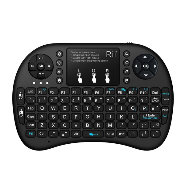 Keyboard Multi Color Backlit RII i8 2.4G Wireless Keyboards Mini Android TV Box Remote Control Air Mouse and keyboard for Tablet PC smart TV