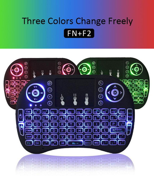 2019 Rii i8 Keyboard Remote Control Mouse Combo 3 Colors Backlight LED 2.4GHz Touchpad Keypad For WIFI Bluetooth S905W S912 Android TV BOX