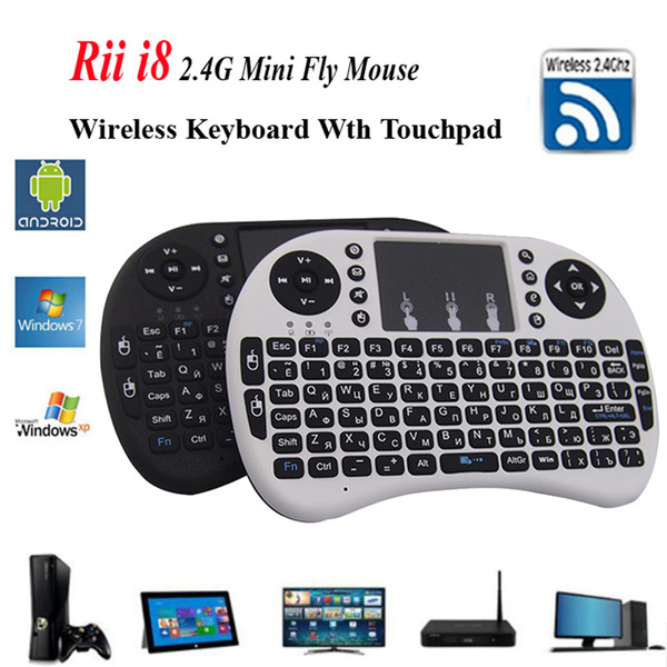 Rii I8 Wireless English or Russian keyboard&Touchpad 2.4G Multi-Media Fly Air Mouse Remote Control For PC/Andriod TV Box/Xbox360