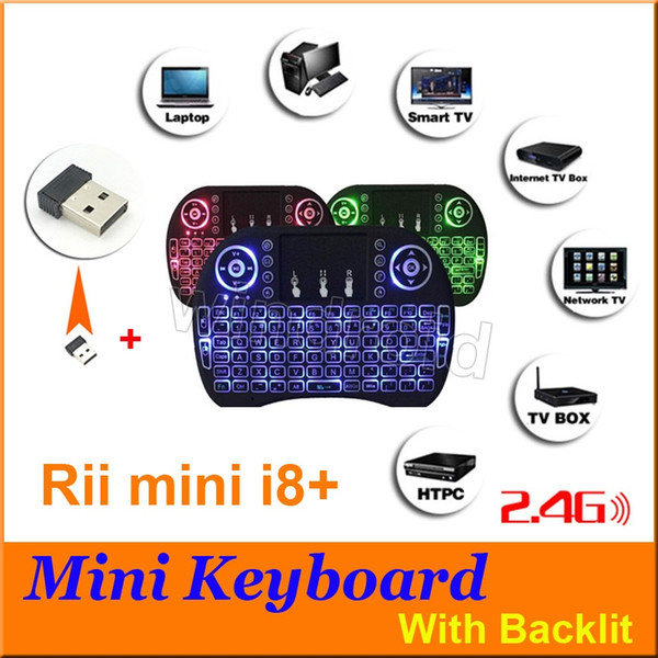 Game Mini Keyboard Wireless I8 I8+ Fly Air Mouse Multi-Media Remote Control Touchpad Handheld For TV BOX Android Mini PC Pad 3 colors change