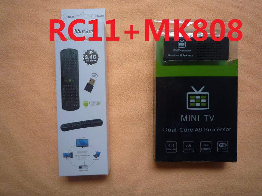 MK808 Google TV Box Mini PC RK3066 Android 4.1 Dual Core With Air Mouse Keyboard RC11 Combo Package