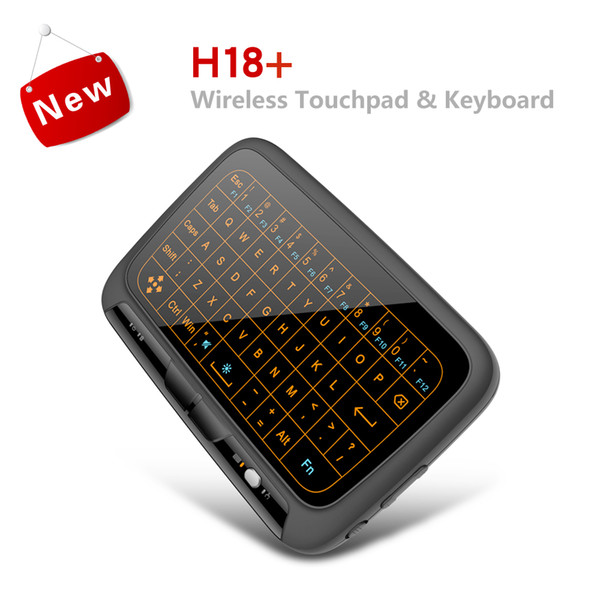 New H18 h18+ Wireless Air Mouse Full Touchpad backlight 2.4GHz Gaming Touchpad For PS3 PC Android Windows