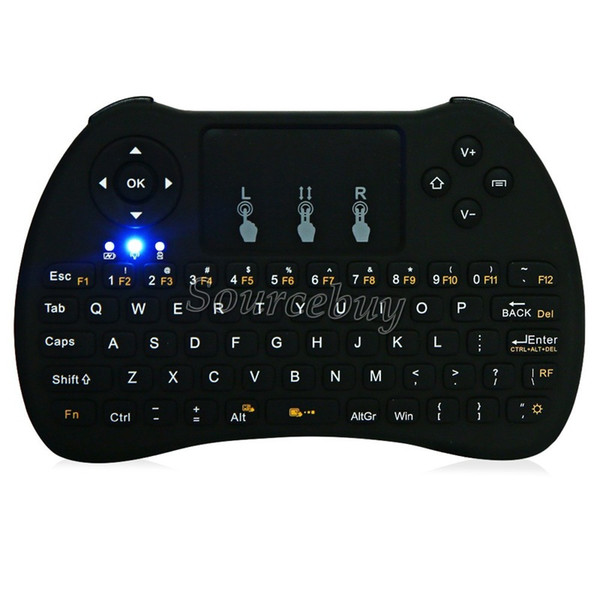 50pcs H9 Fly Air Mouse Mini Wireless Handheld Keyboard 2.4GHz Touchpad Remote Control Keyboards For M8S MXQ T95N TV BOX Mini PC