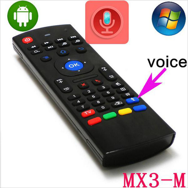 Genuine U1 Keyboard Fly AirMouse Mini Wireless Remote G Sensing Gyroscope Sensor MIC Combo MX3-M For MXQ M8S Amlogic S905 STB Android TV BOX