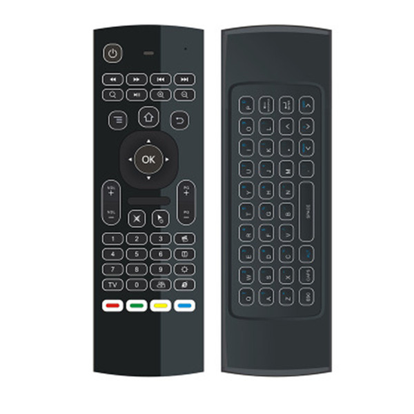 MX3 2.4G Updated Mini Wireless Keyboard Air Fly Mouse Backlit Multifunctional Infrared Remote Control with backlight for Android TV Box