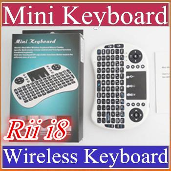 10X 2016 Wireless Keyboard rii i8 keyboards Fly Air Mouse Multi-Media Remote Control Touchpad Handheld for TV BOX Android Mini PC B-FS