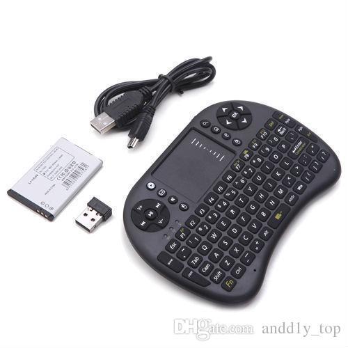 Mini Rii i8 Wireless Keyboard 2.4G English Air Mouse Keyboard Remote Control Touchpad for Smart Android TV Box Notebook Tablet Pc