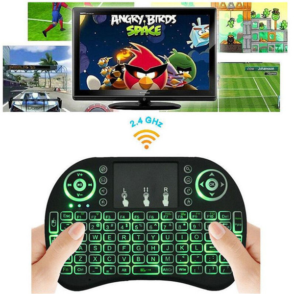 Rii I8 Fly Air Mouse Mini Wireless Handheld Keyboard Backlight 2.4GHz Touchpad Remote Control For X96 S905X S912 TV BOX Mini PC OTH500