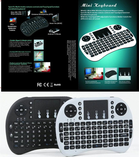 Mini i8 Air Mouse Game Keyboard Mini Wireless QWERTY 92 Keys Keyboard English Keyboard Mouse Touchpad for PC Notebook Android TV Box HTPC