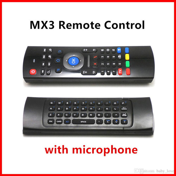 Genuine U1 Wireless Keyboard Mini Fly Air Mouse Remote MIC Combo For MXQ Pro M8S Plus + MX3 Amlogic S905 S912 Android TV BOX VS X96 MXQ