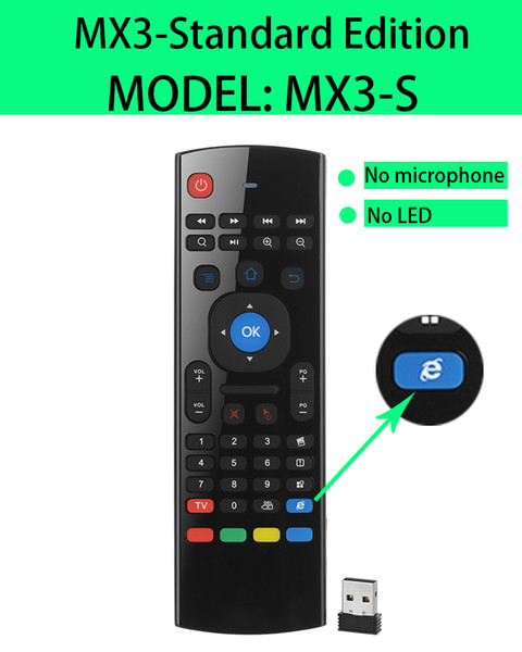 X8 Mini Wireless Keyboard Fly Air Mouse Remote G Sensing Gyroscope Sensors MIC&VIDEO LED For MX3 MXQ M8 M8S M95 S905 STB Android TV BOX