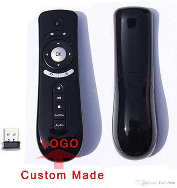 50pcs Custom Made Air mouse 2.4GHz Wireless Remote G-Sensor Gyroscope For STB Android TV BOX