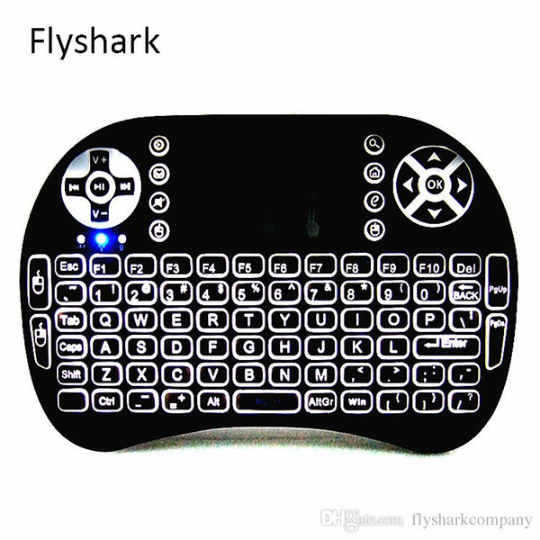 Rii I8 2.4GHz Wireless Mouse Gaming Keyboards White Backlight Multi-color Backlit Remote Control for S905X S912 TV Android Box T95 X96