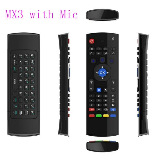 Best selling MX3 with micphone 2.4GHz Wireless Keyboard Air Mouse Remote Controller Somatosensory IR Learning 6Axis For V88 MXQ X96 mini PC