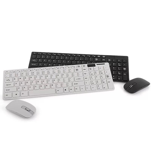 Good quality JK-906 2.4GHz 10M Slim Wireless Mouse and Keyboard Set Combos For Laptop PC Home Office with keyboard Protective film