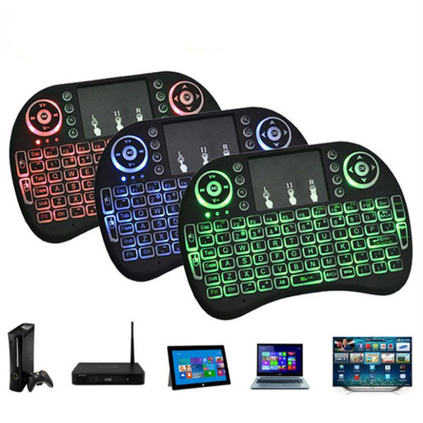 i8 Mini Wireless 2.4G Touchpad Keyboard Air Mouse 3 Color Backlight Gaming Desktop Laptop TV Box Mobile Vehicle TV Keyboard