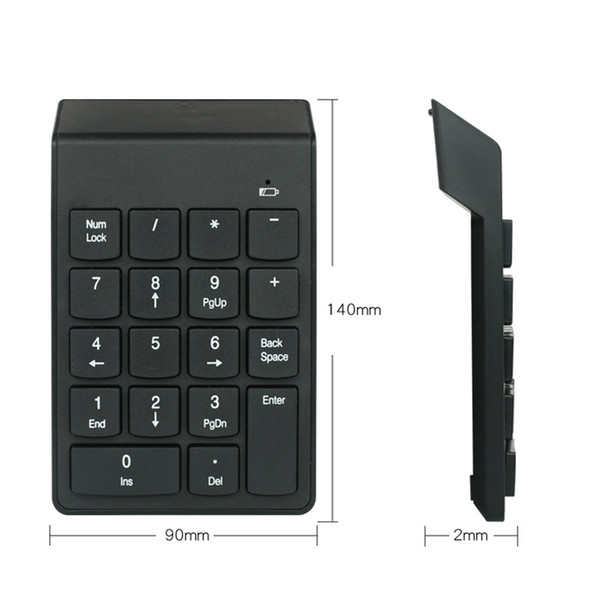 2.4G Wireless Keyboard USB Numeric keypad 18 Keys Mini Digital Keyboards Ultra Slim Number Pad High Quality For Computer PC Laptop DHL