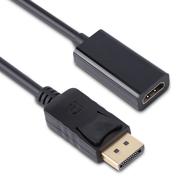 DP Displayport Male To HDMI Female Cable Converter Adapter For PC HP/DELL 2017 New Black