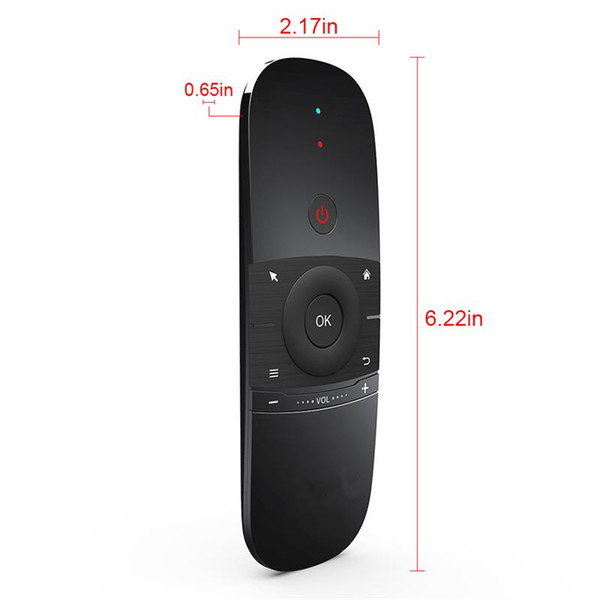 New arrival flying air Mouse w1 rechargeable battery 2.4G Wireless Keyboard Remote Controllers touchpad for PC android TV box 2019