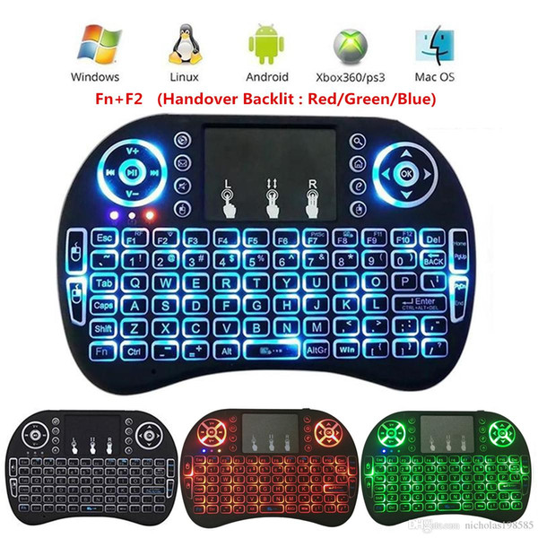 Newest Rii i8 Keyboard Wireless Backlight Air Mouse Remote With Touchpad Handheld For TV BOX X96 T95 M8S MXQ TV Box C120 MX3 T2 Keyboards