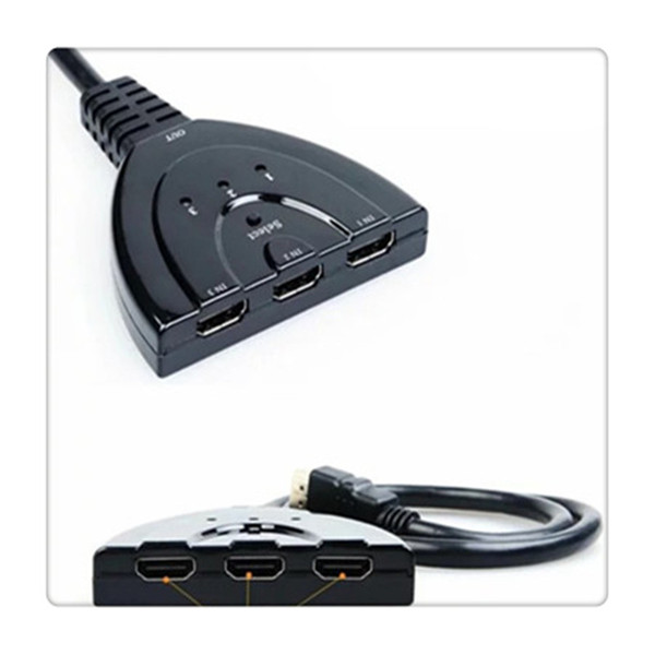 3 Port to 1 HDMI Automatic Kabel 1080 P Multi Switch Splitter Switcher Cable for HDTV DVD Black Hot Sale Wholesale