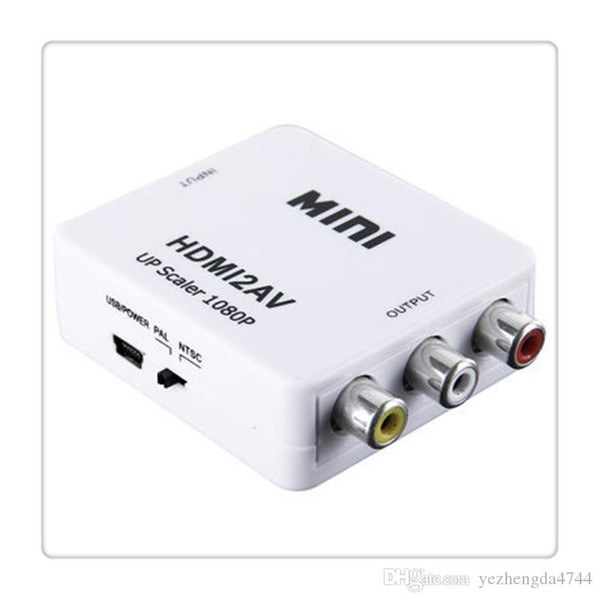 Mini HD Video Converter Box HDMI to AV/CVBS L/R Video Adapter HDMI2AV Support NTSC and PAL Output