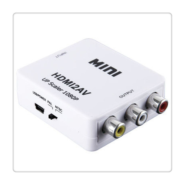 Mini HD Video Converter Box HDMI to AV/CVBS L/R Video Adapter HDMI2AV Support NTSC and PAL Output