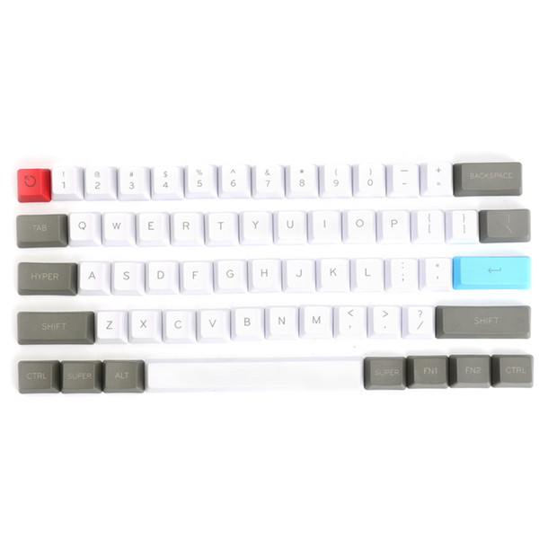 61 Key ANSI-Layout OEM Profile PBT Thick Keycaps for 60% Mechanical Keyboard For Cherry MX Switches Mechanical Gaming Keyboard