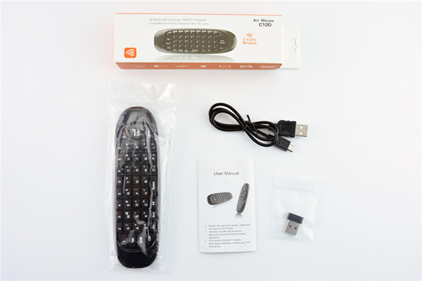 Mini Keyboard C120 T10 Wireless Remote Control Game Controller 6 Gyroscope 2.4GHz Air Mouse For TV Box C120