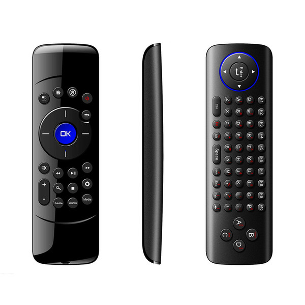 Epro C2 Air Mouse Remote with IR Learning QWERTY Recharge Battery Wireless Mini Keyboard for Android TV BOX S905W T95Z