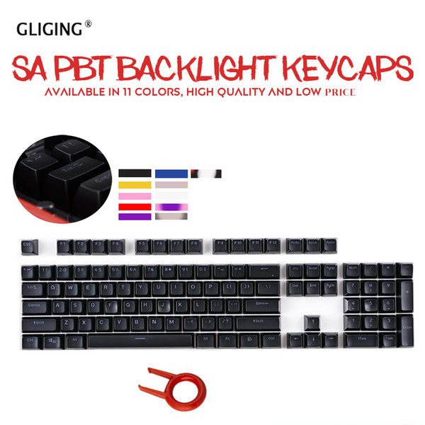 104 Keys/set SA Height New Arrival Double-Shot Backlit Ball Keycaps PBT Key Caps For Cherry MX Mechanical Keyboard