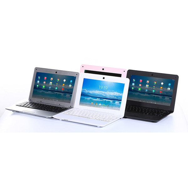 10.1 Inch Netbook Android 6.0 system 1G/8G Mini Computer Laptop Black White Pink Silver