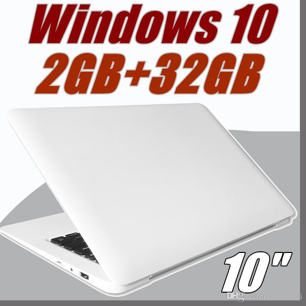 notebook laptop Windows 10 Atom X5-Z8350 1.92Ghz Quad-core 10.1 inch LED 16:9 HD screen 1366*768 HDMI 2GB 32GB