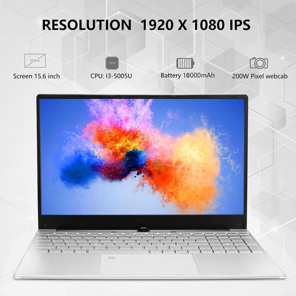 15,6 pulgadas Intel Core I3 5005U 8GB RAM laptop 256GB/512GB SSD 1920*1080 IPS HD ordenador portátil con desbloqueo de huellas dactilares