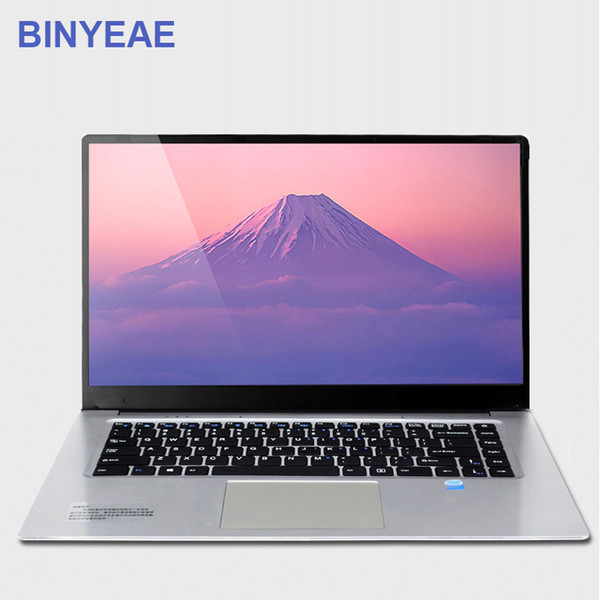 BINYEAE Laptop 15.6 inch 6GB RAM 128GB 256GB 512GB SSD Ultrabook Gaming Laptops Intel J3455 Win10 OS Notebook Computer