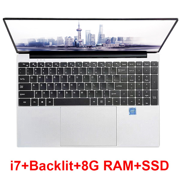 15.6 inch Gaming Laptop With i7 CPU 8G RAM 1TB 512GB 256GB 128GB 64GB SSD ROM Notebook Computer Backlit Keyboard Win10 Ultrabook