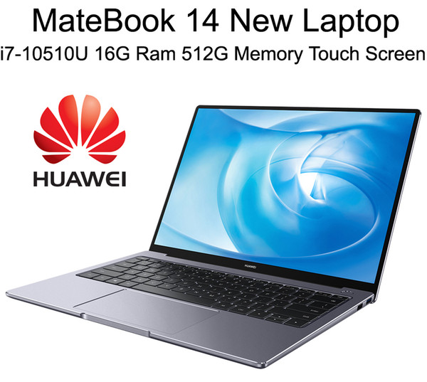 High-end Laptop HUAWEI MateBook 14 New With i7-10510U Max 4.9GHz 16GB Ram 512GB SSD 2K Touch Screen NVIDIA MX250 Graphics