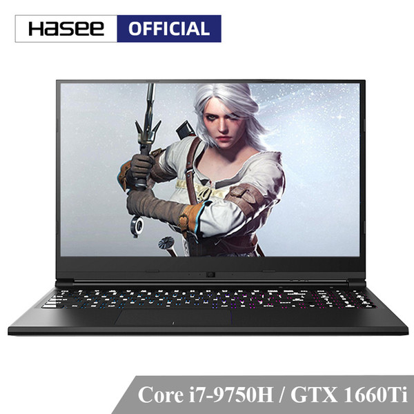 Hasee Z7-CT7GK Laptop for Gaming (Intel I7-9750H+GTX1660Ti 6G GDDR6/16G RAM/256G SSD+1T HDD/15.6'' 72% NTSC IPS/RGB backlight)