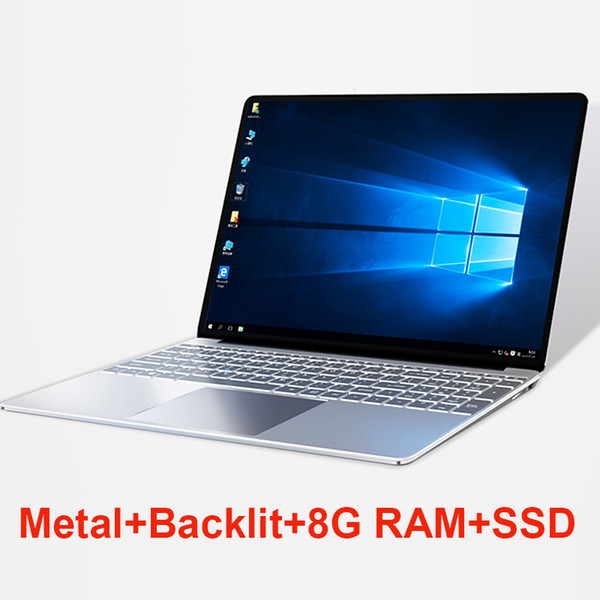 15.6' Metal Backlit Laptop 8G RAM DDR3 1TB 512G 256G 128G SSD Gaming Laptop Ultrabook Intel Quad Core Win10 OS Notebook Computer
