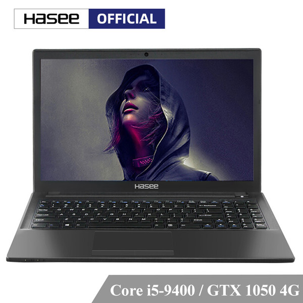 Hasee K670E-G6H5 Laptop for Gaming(Intel 9Gen i5-9400+GTX1050 4GGDDR5/8G RAM/256G SSD+1THDD/DOS/15.6''IPS)Desktop-grade Notebook