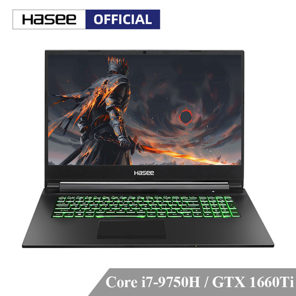 Hasee G7-CT7NK Laptop for Gaming(Intel 9Gen i7-9750H+GTX1660Ti 6G GDDR6/16G RAM/256G SSD+1T HDD/17.3'' 144HZ 72%NTSC IPS/DOS)