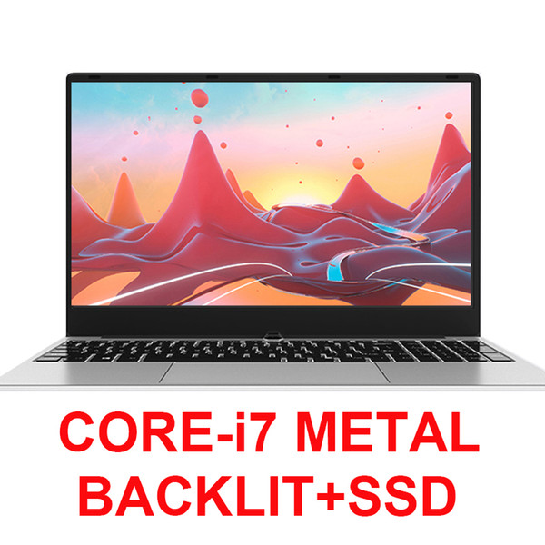 Core i7 Laptop 15.6 inch With 8G RAM 1TB 512G 256G 128G SSD Gaming Laptops Computer With Backlit Keyboard IPS Metal Notebook