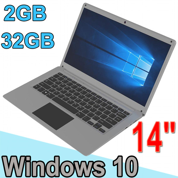 Free Shipping 14inch mini Laptop Computer Windows 10 2G RAM 32G ROM emmc Ultrabook Tablet Laptop Camera USB HDMI with Lowest Price XCTD-1