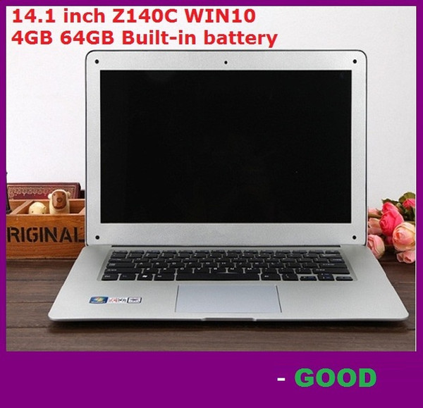 wholesale 14.1 inch ultrabook slim laptop computer Itel Atom X5-Z8300 Z140C Quad-core laptop 4GB 64GB WIFI Windows 10 laptop notebook