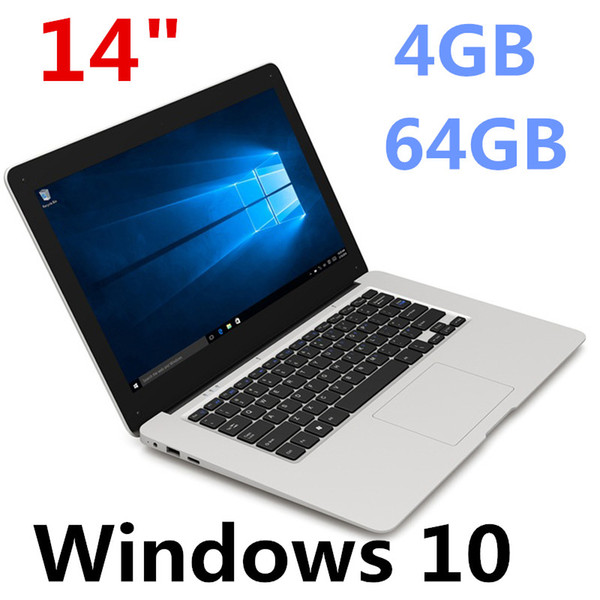 Free Shipping 14inch mini Laptop Computer Windows 10 4G RAM 64G ROM emmc Ultrabook Tablet Laptop Camera USB HDMI with Lowest Price XCTD-1