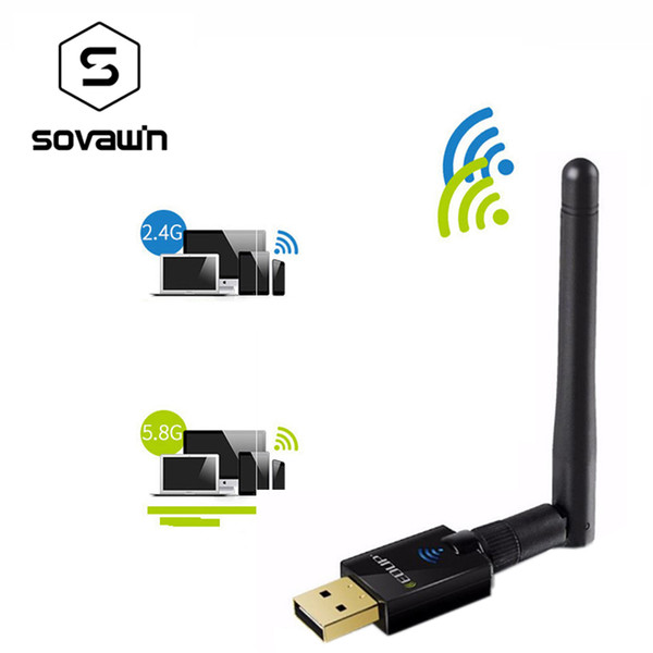 Network Card Dual Band 802.11ac Wifi Adapter Wireless Antenna PC wi-fi USB Ethernet LAN Receiver 600Mbps 2.4G/5G Fast Long Rang