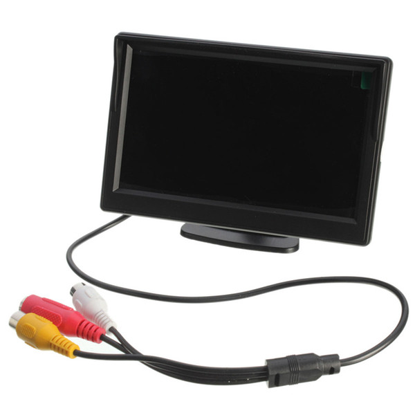 Freeshipping Top Quality 5 Inch TFT-LCD Car Rear View Rearview Monitor With Stand Reverse Backup Camera High Quality